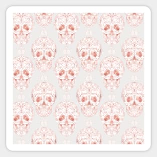 Blushing rose skulls Sticker
